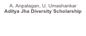 A. Anpalagan, U. Umashankar Aditya Jha Diversity Scholarship