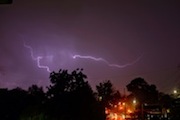 Lightning in thunderstorm